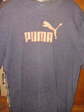 Puma Gray Tee with Red Logo